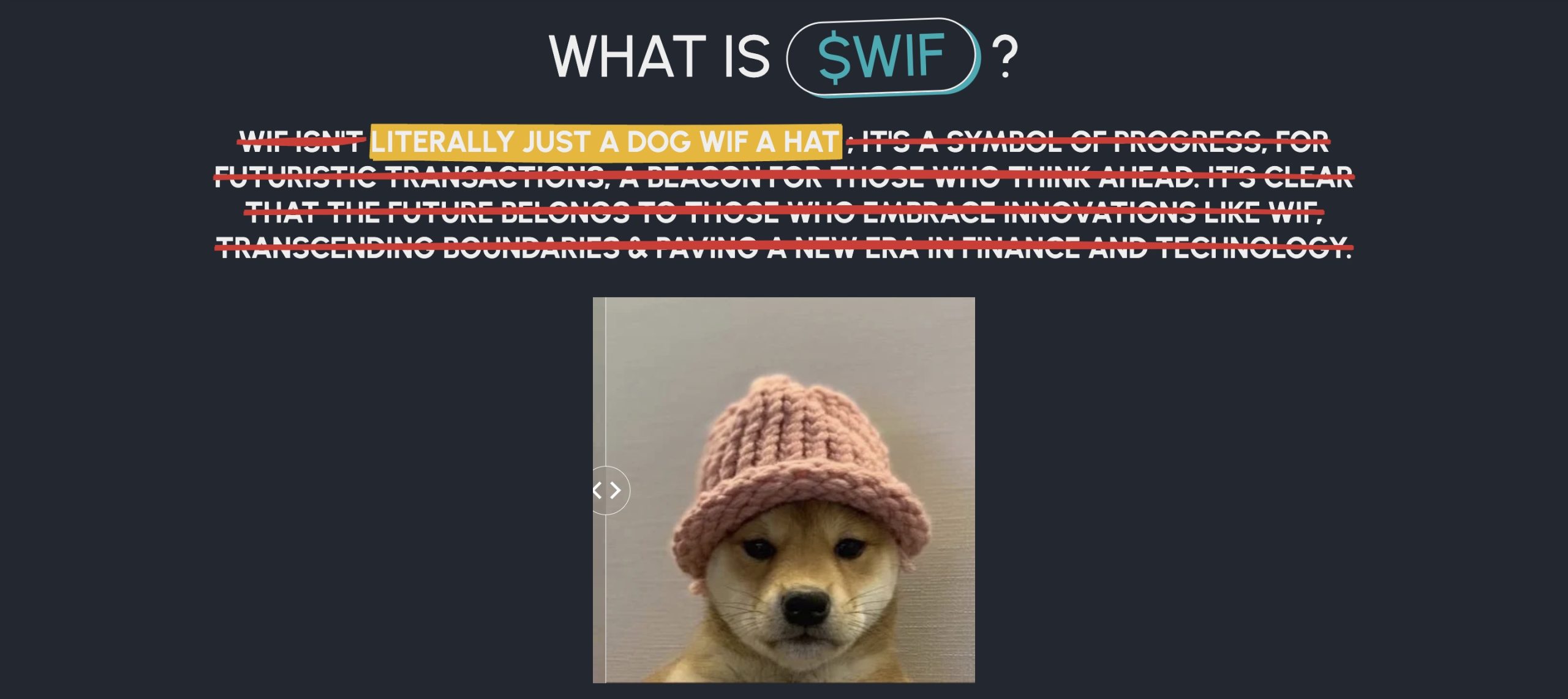 Dogwifhat Homepage Mission Statement