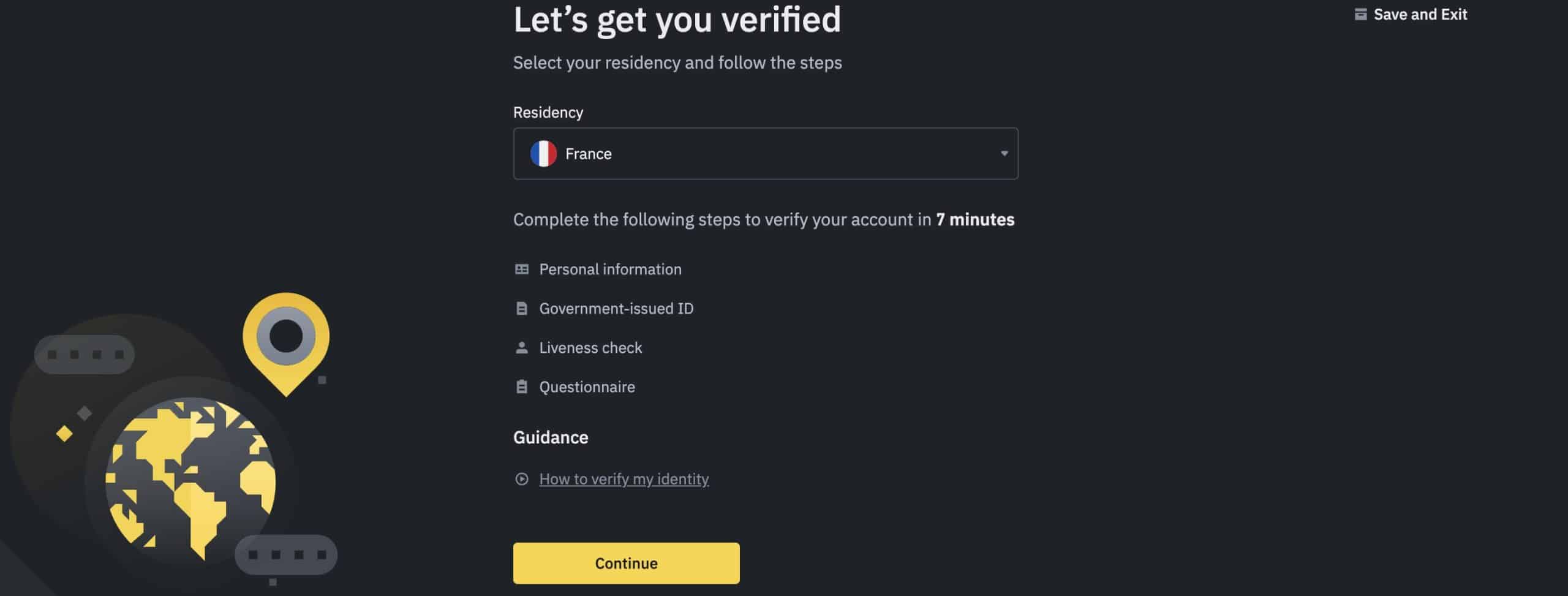 Binance Verification Page