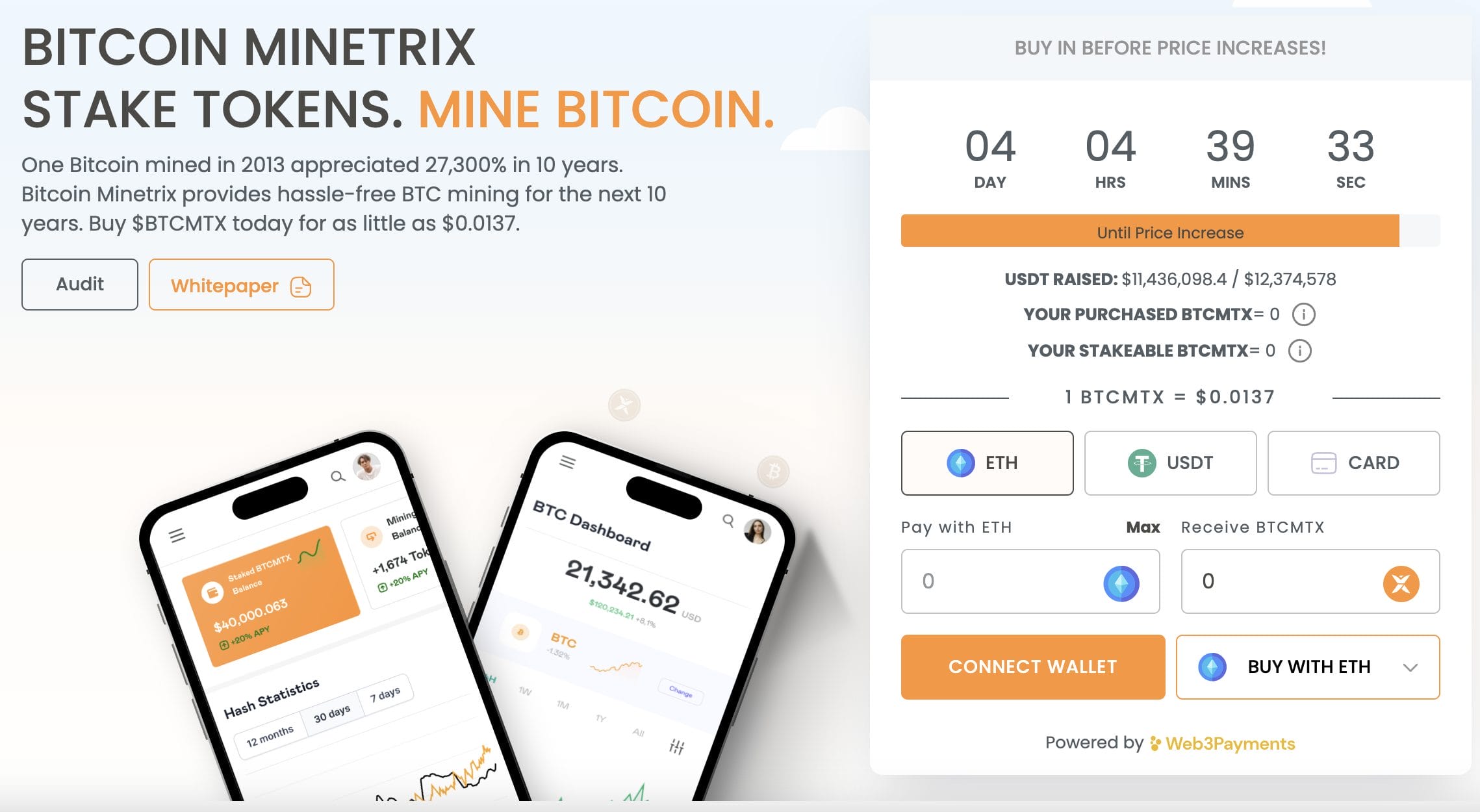 Bitcoin Minetrix presale