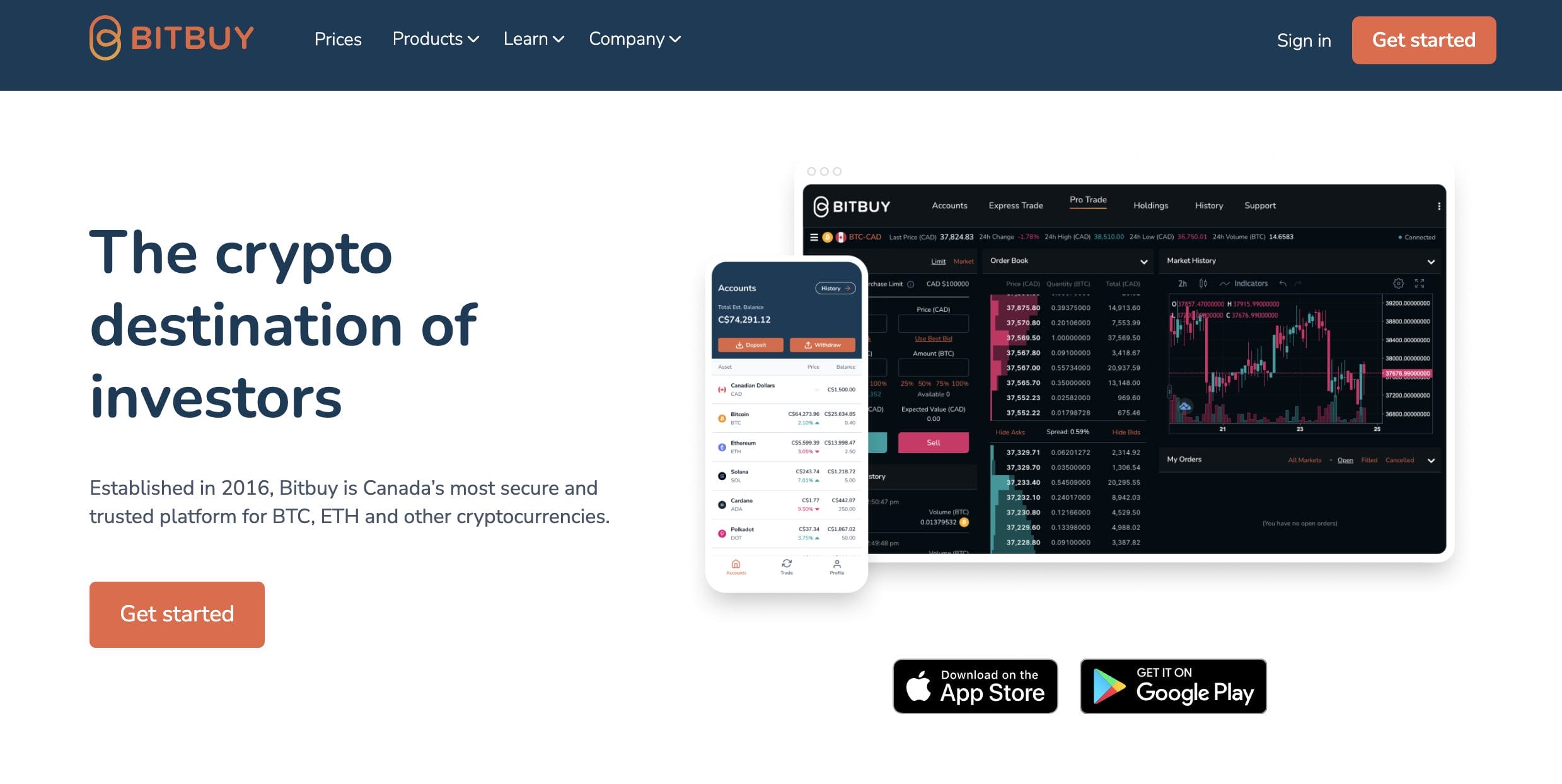 Bitbuy homepage