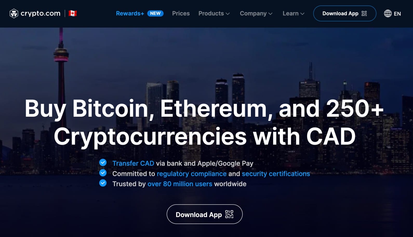 Crypto.com homepage