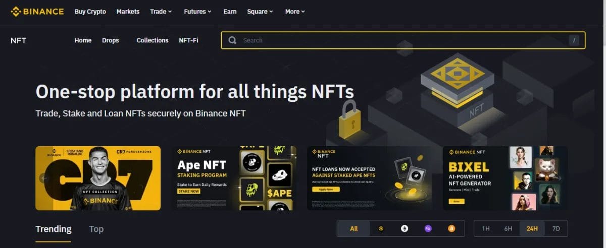 Binance NFT marketplace