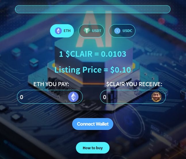 Clair presale