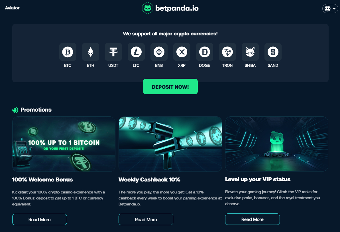 Betpanda casino promotions