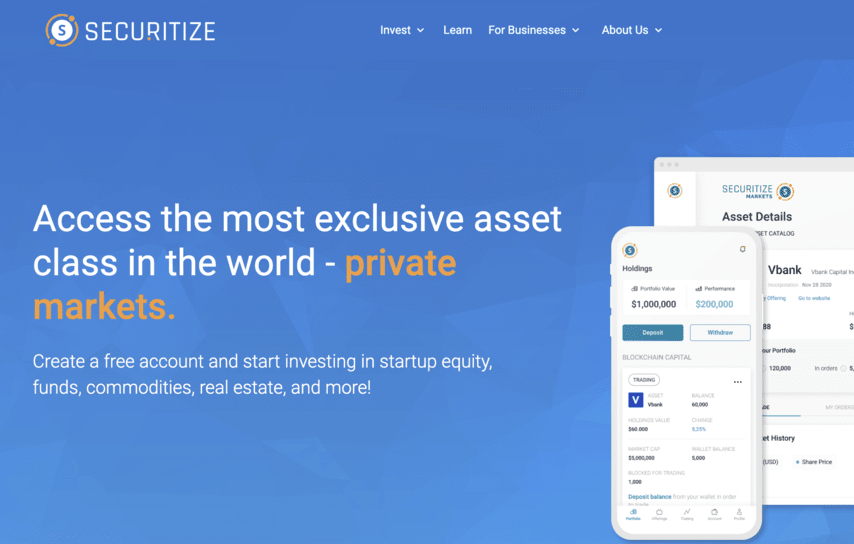 Securitize crypto platform