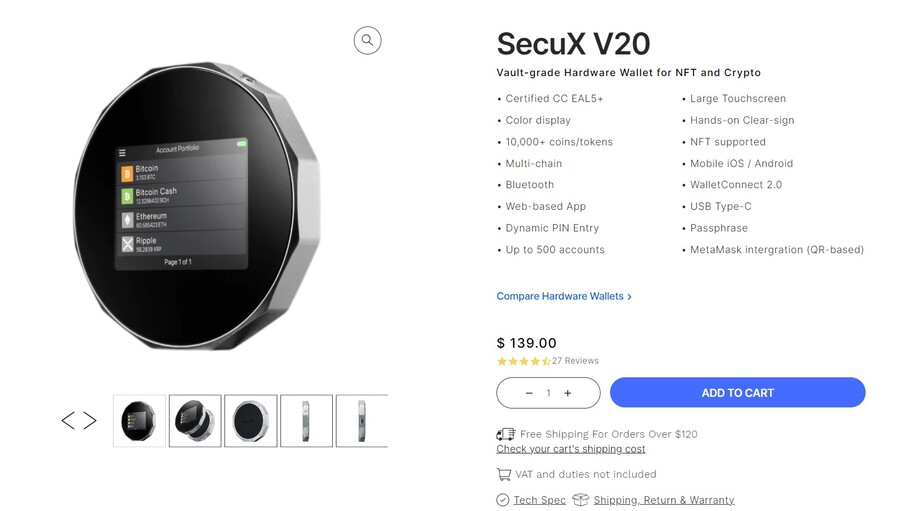 SecuX V20