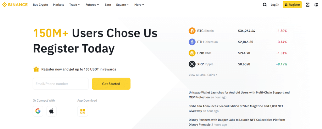 binance.com crypto exchange