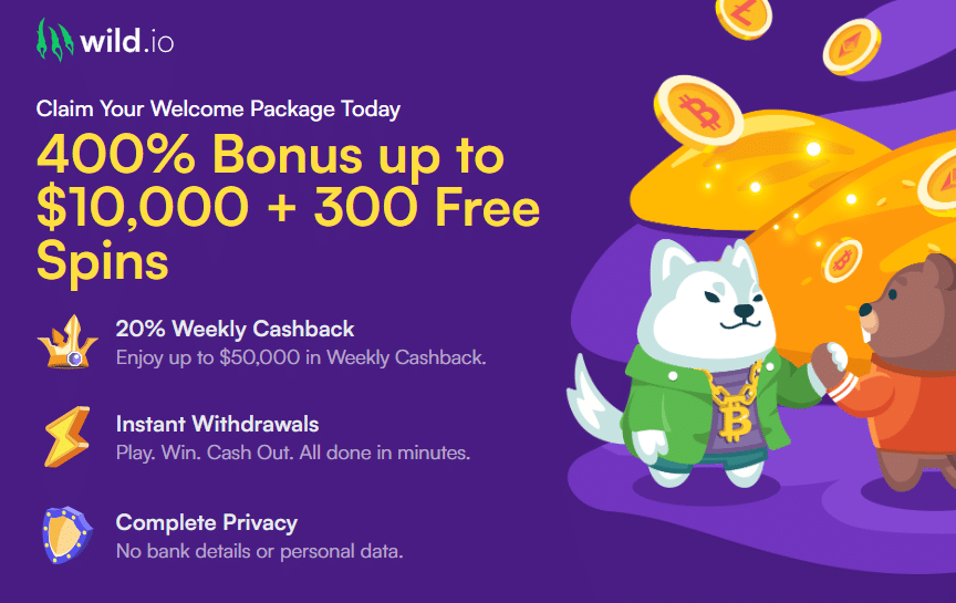 Wild.io Welcome Bonus 