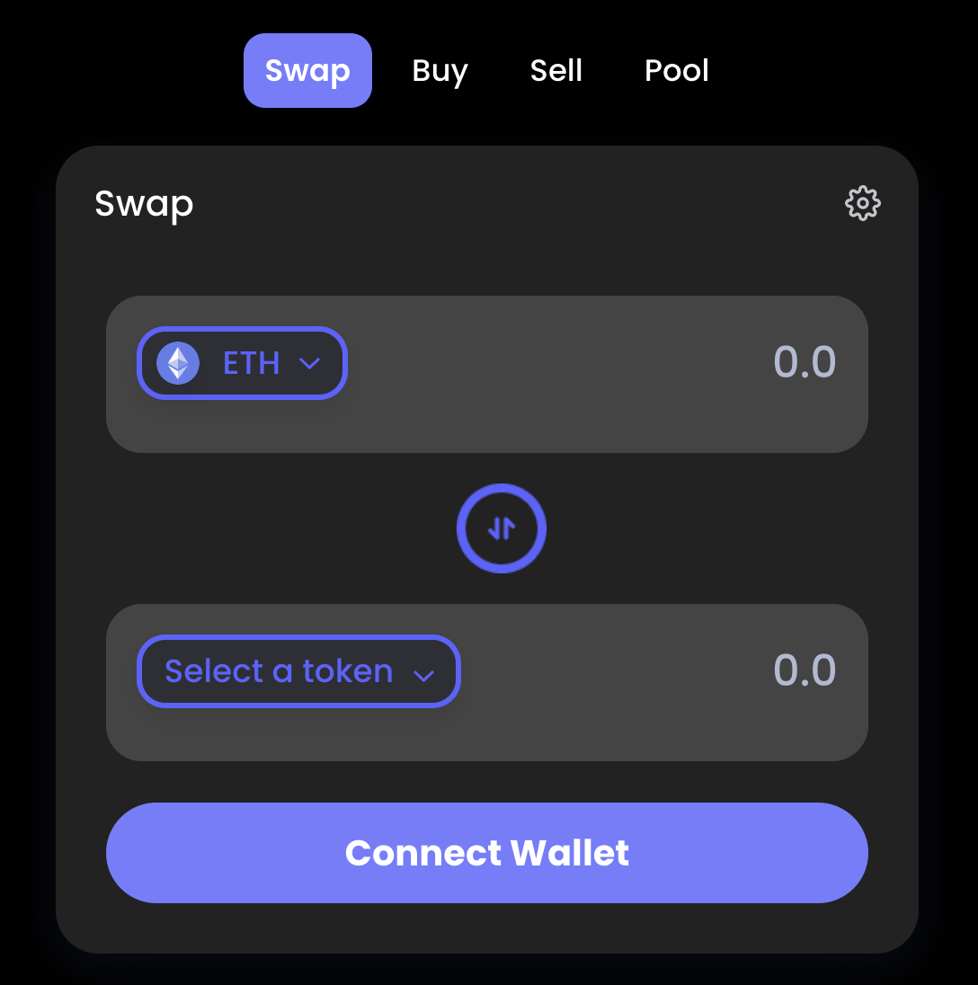 Decentralized exchange in Canada trading ETH for UNI